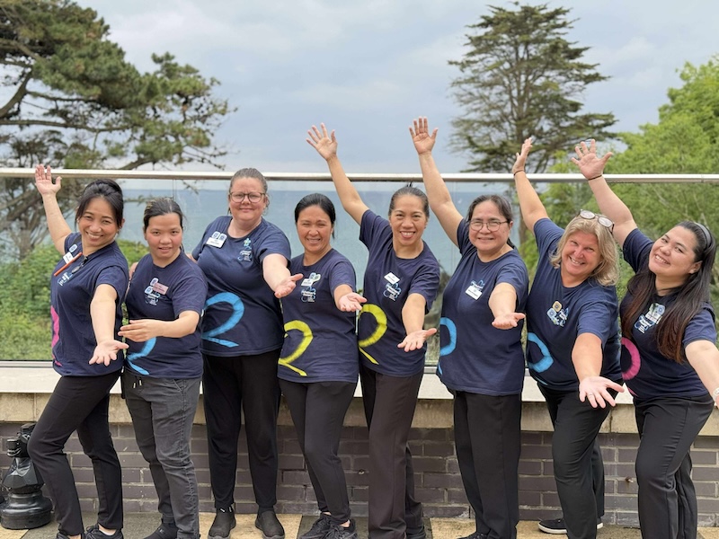 our dementia care team stood outside posing
