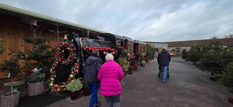 Care Home residents visiting a garden centre